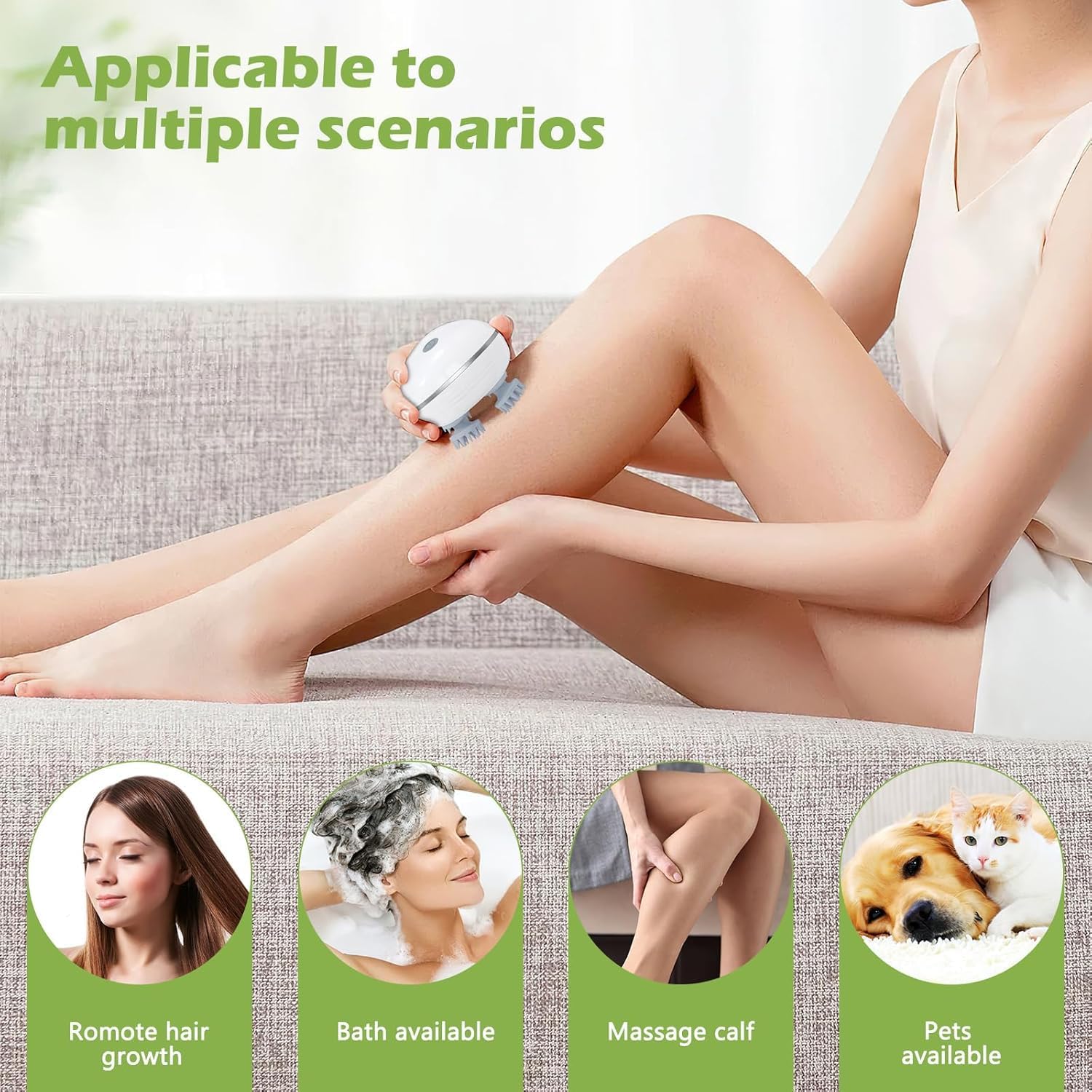 Scalp & Body Massager β 96 Silicone Nodes