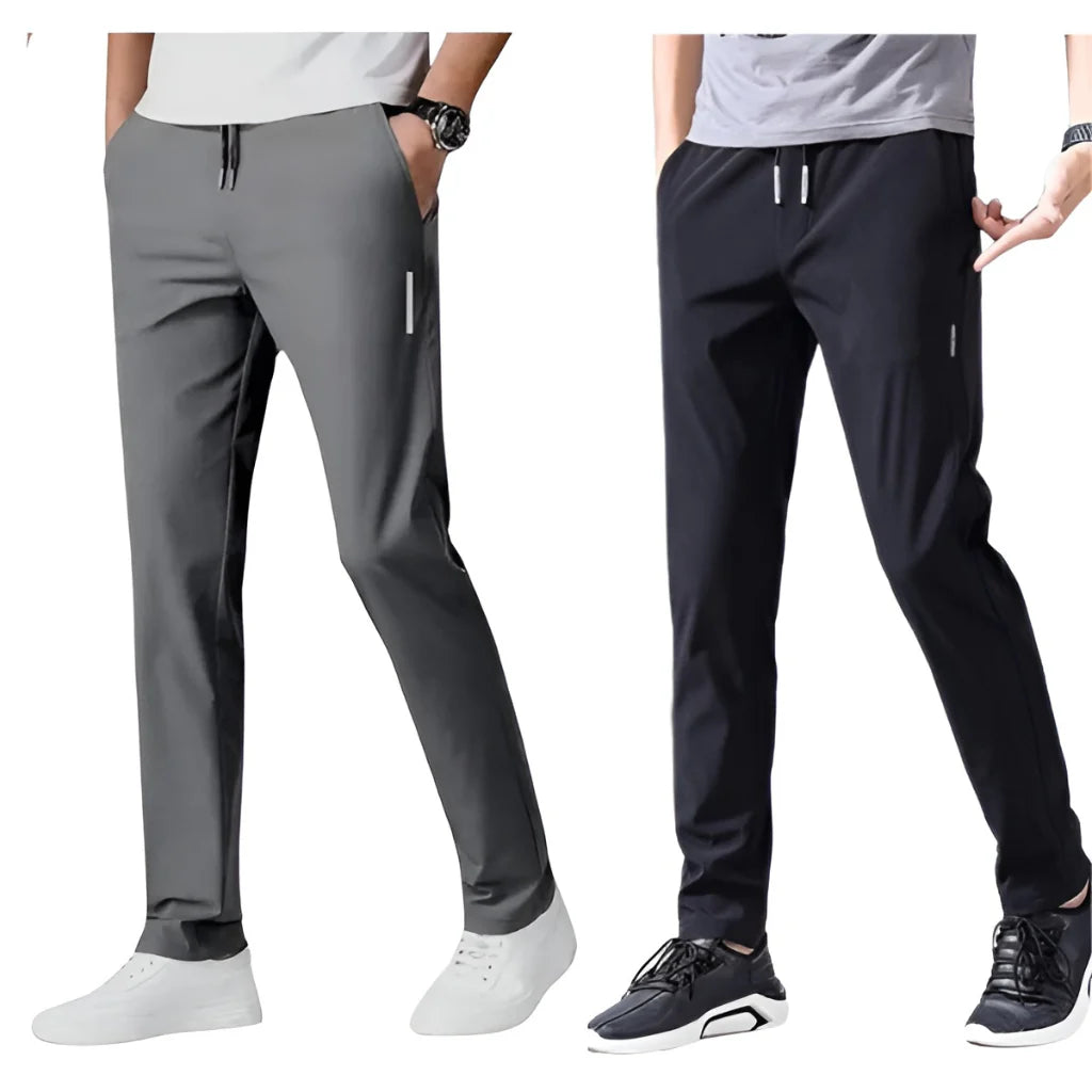 🔥Buy1 Get 1 Free💥🤩PREMIUM MEN'S LYCRA PANTS(Black & Gray) 🔥