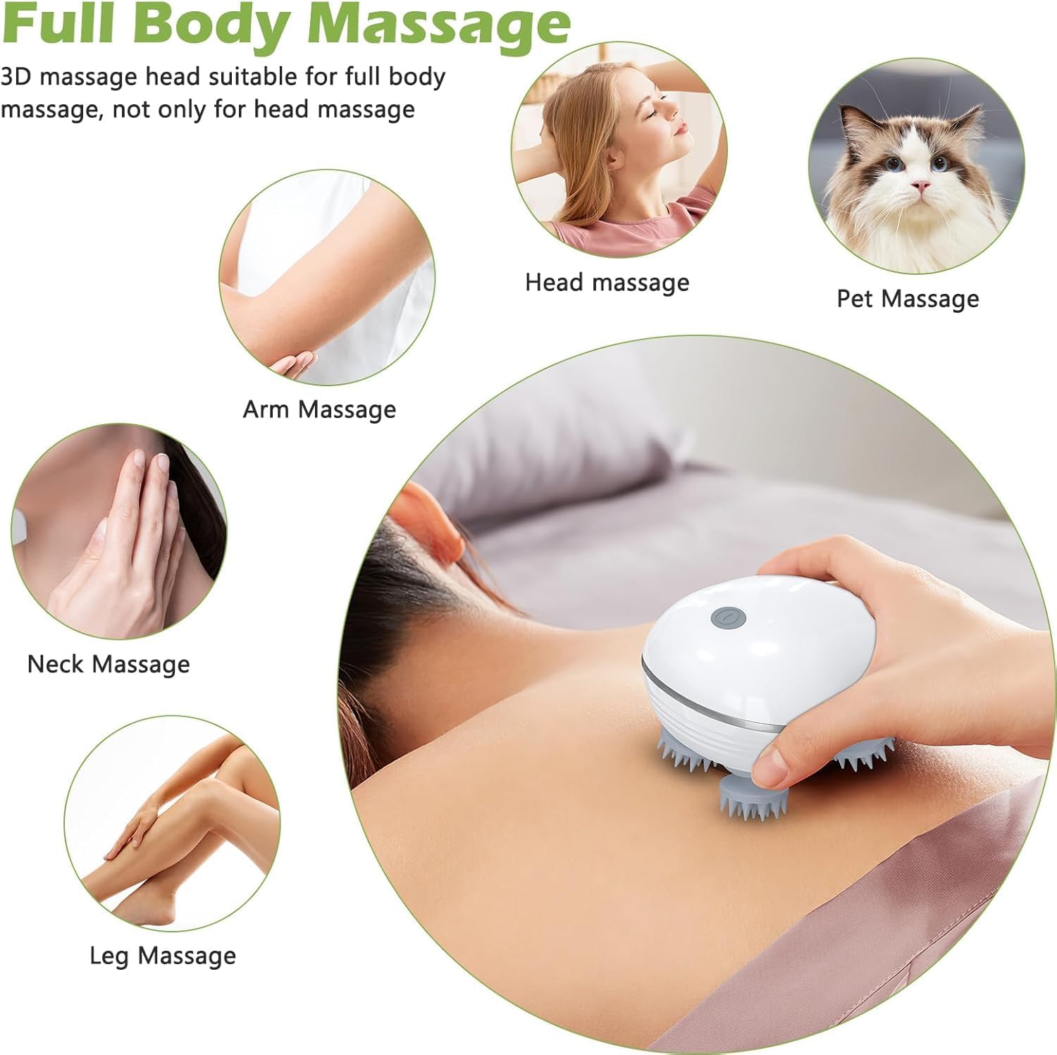 Scalp & Body Massager – 96 Silicone Nodes
